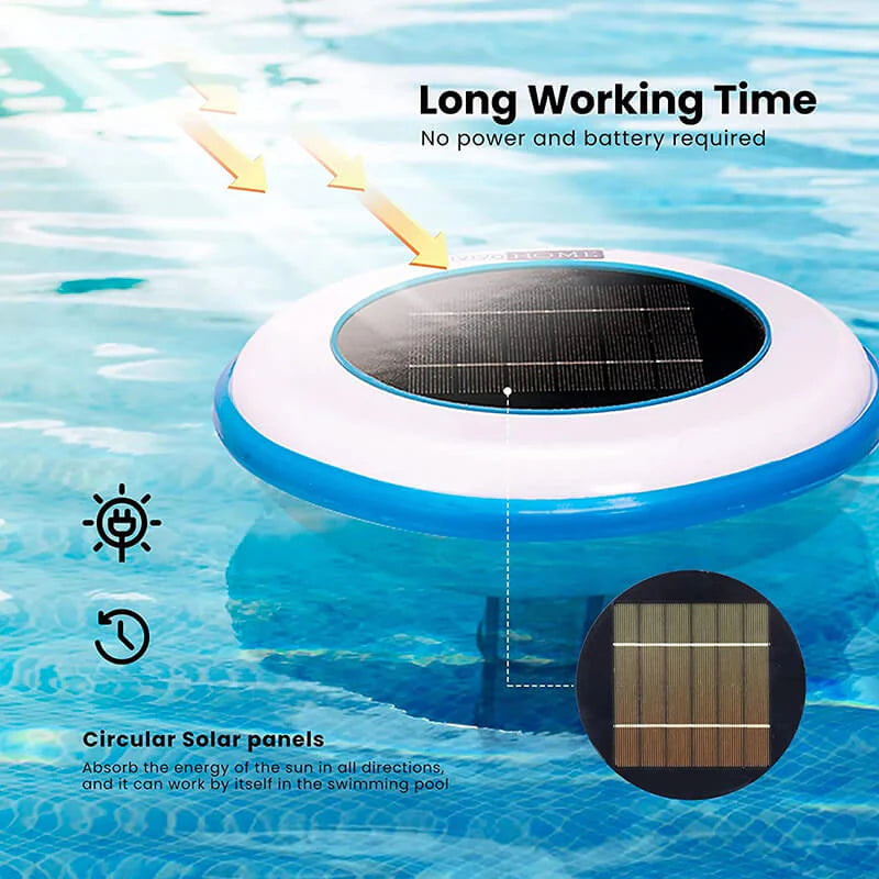 Solar   Powered   Pool   Ionizer   with   LED   Light
