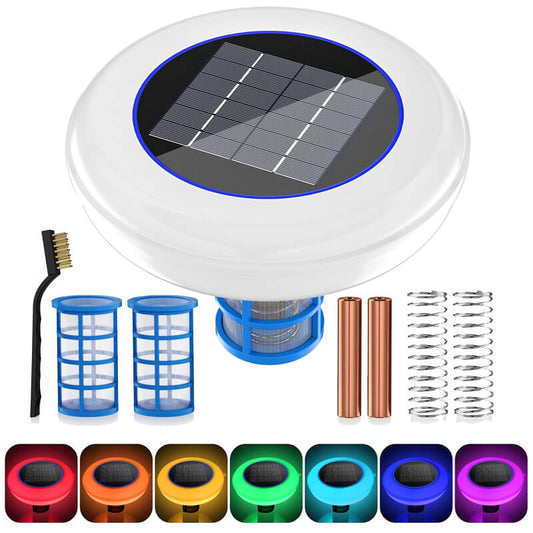 Solar   Powered   Pool   Ionizer   with   LED   Light