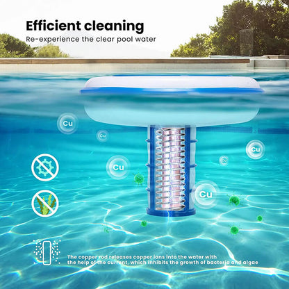 Solar   Powered   Pool   Ionizer   with   LED   Light
