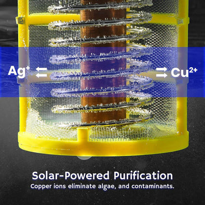 Solar   Powered   Pool   Ionizer   with   LED   Light